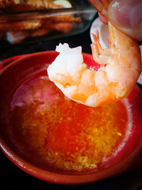 Close-up of ice cream in bowl