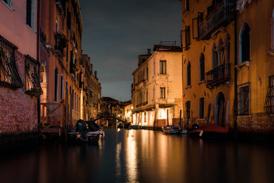 Canal amidst buildings in city