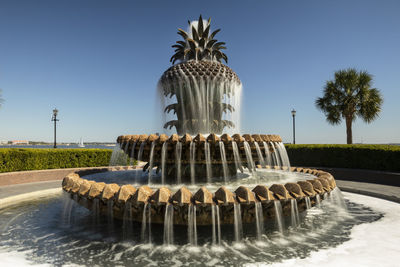 Fountain in front of building