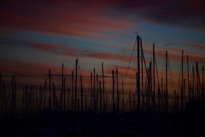 Scenic view of landscape against sky at sunset