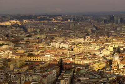 High angle view of buildings in city - naples, italy