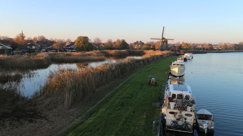 Scenic view of river against clear sky