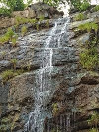 Scenic view of waterfall