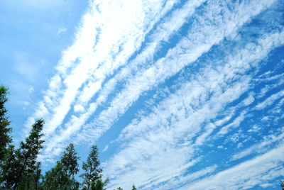 Low angle view of vapor trail in sky