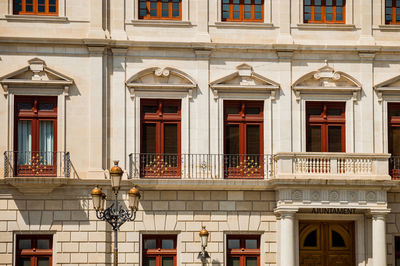 Low angle view of building in city