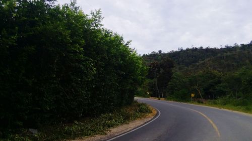 Road passing through country road