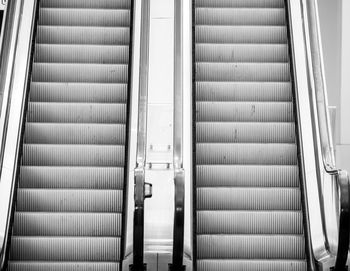 Low angle view of escalator