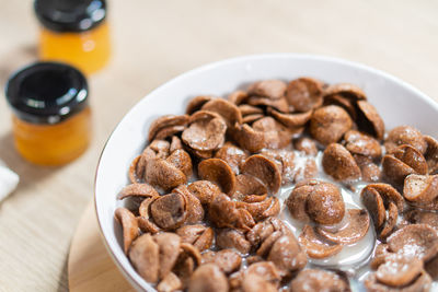 Close-up of food on table