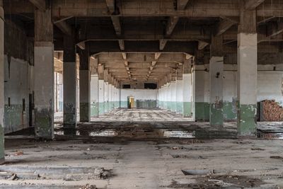 Interior of abandoned building