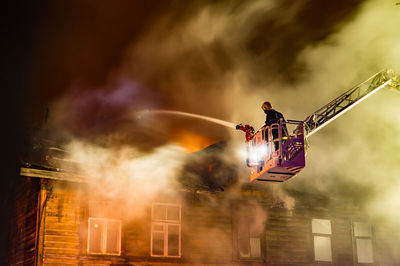 Smoke emitting from fire