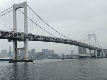 View of suspension bridge