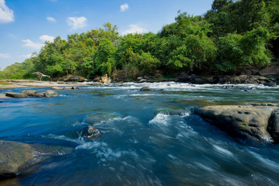 Scenic view of river against sky