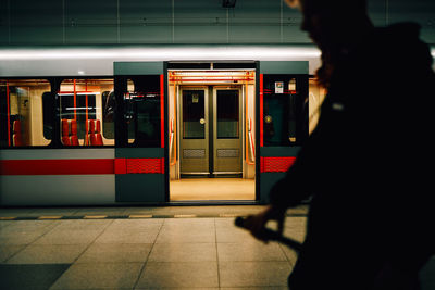 Train at railroad station