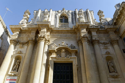 Low angle view of historical building against sky