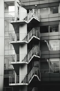 Low angle view of staircase in building