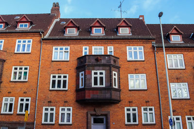 Beautiful old architecture of facades found in the small german town flensburg