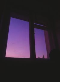 Low angle view of sky seen through window