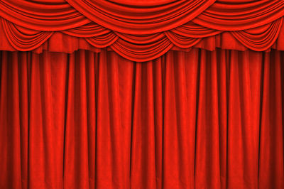 Full frame shot of red curtain