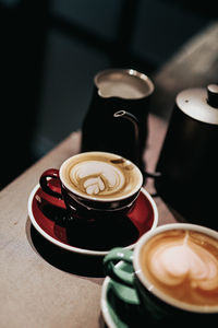 Close-up of coffee on table