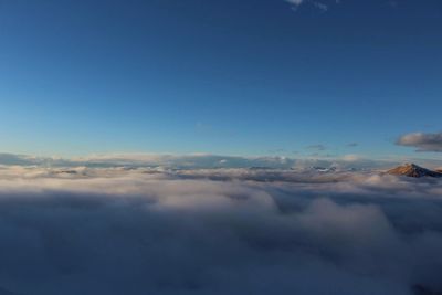 Scenic view of cloudscape against blue sky