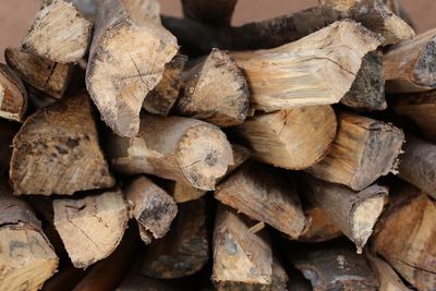 Full frame shot of firewood