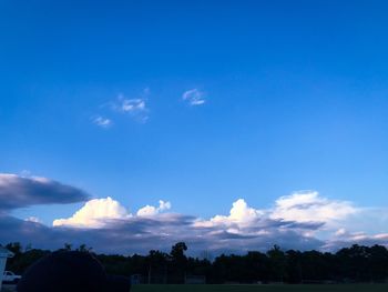 Silhouette trees on field against sky