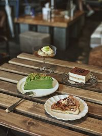 Close-up of food in plate on table