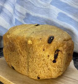 Close-up of bread on table
