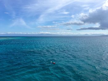 High angle view of sea against sky