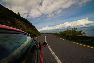 Car on road against sky