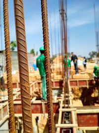 People working at construction site