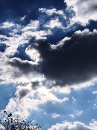 Low angle view of clouds in sky