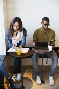 People working in cafe, stockholm, sweden