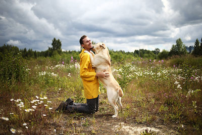 Full length of a dog standing on land