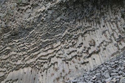 Full frame shot of rocks on wall