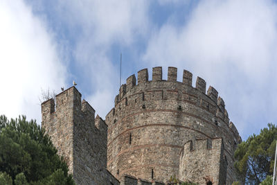 Low angle view of historic building against sky