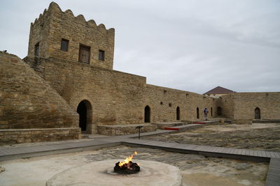 View of old building against sky