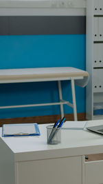 Empty chairs and table at home