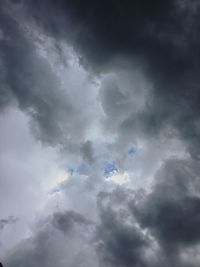 Low angle view of clouds in sky