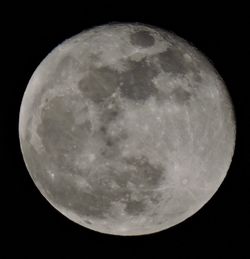 Low angle view of moon in sky