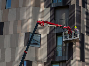 Low angle view of built structure in building