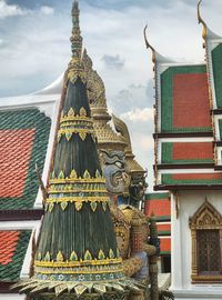 Exterior of temple building against sky