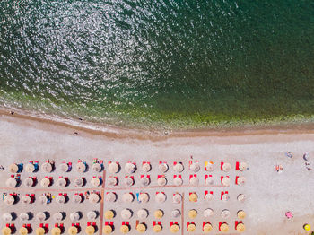 High angle view of beach