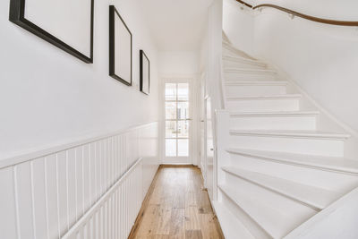 Low angle view of staircase at home