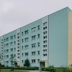 Low angle view of building against sky