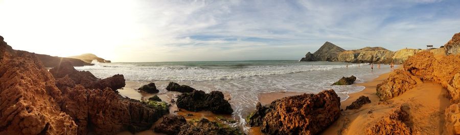 Panoramic view of sea against sky