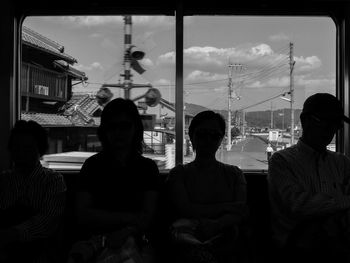 People sitting on bench