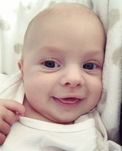 Close-up portrait of cute baby