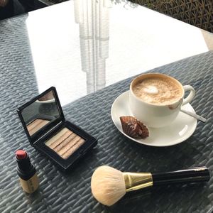 High angle view of coffee on table