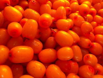 Full frame shot of oranges in market